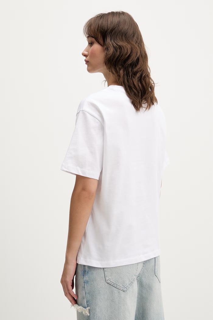 Oblačila Bombažna kratka majica Karl Lagerfeld Jeans B2W17071 bela