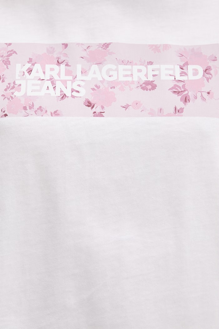 Bombažna kratka majica Karl Lagerfeld Jeans B2W17071 bela