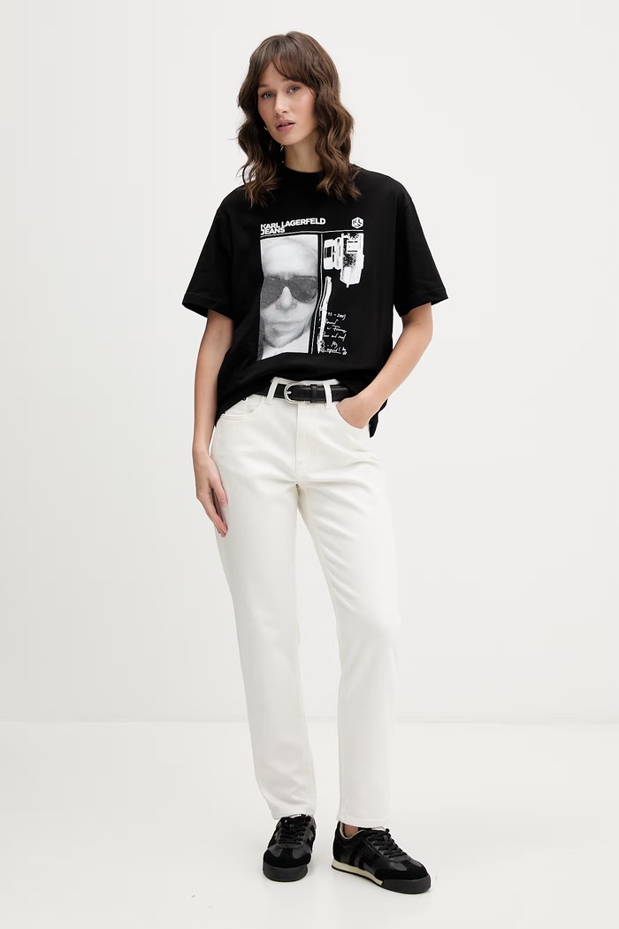 Karl Lagerfeld Jeans тениска женска памучна B2W17073 черен SS26