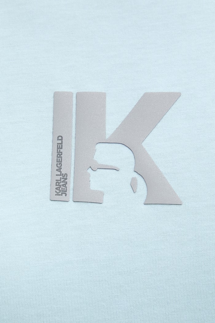 Karl Lagerfeld Jeans tričko dámské bavlněné B2W17064 modrá