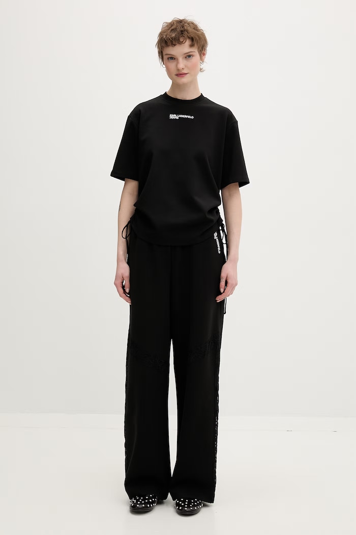 Karl Lagerfeld Jeans tričko dámske B2W17074 čierna SS26