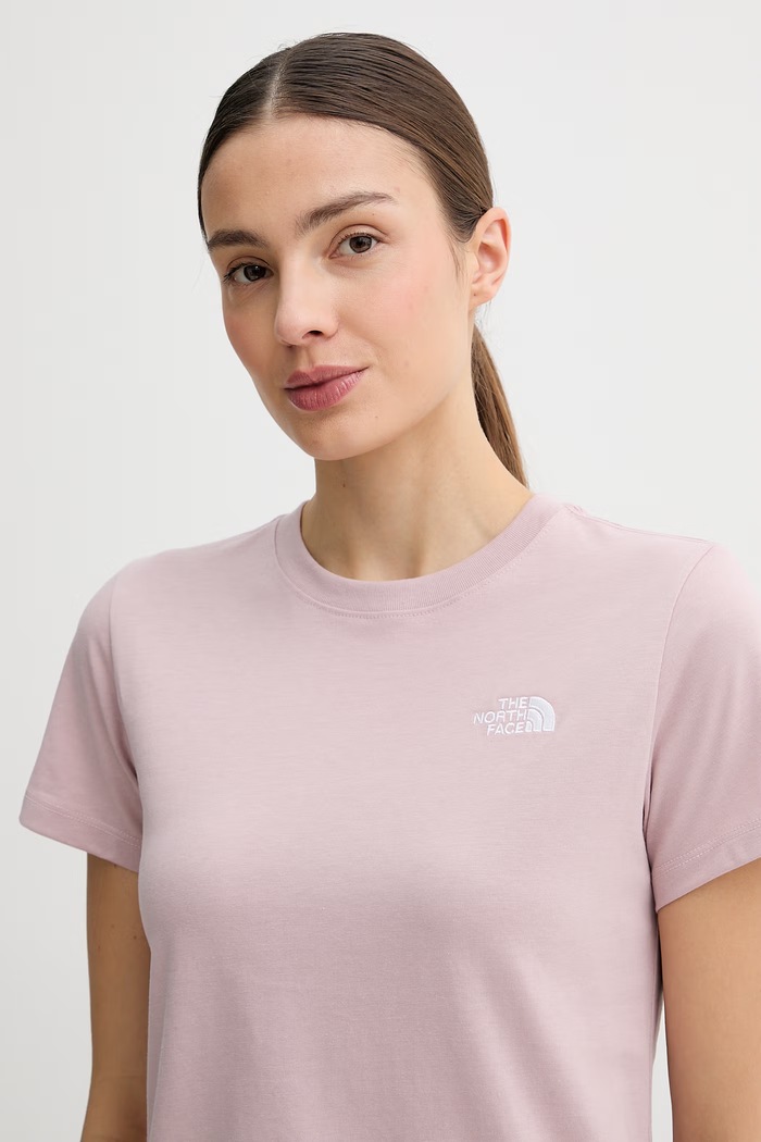 The North Face t-shirt γυναικείο βαμβακερό EVOLUTION ροζ NF0A8FX70SO1