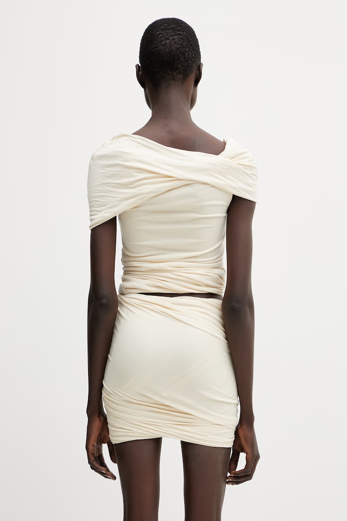 Odzież Rick Owens Lilies bluzka na ramiączkach damska z wiskozy Lola LI01F7223.RV beżowy