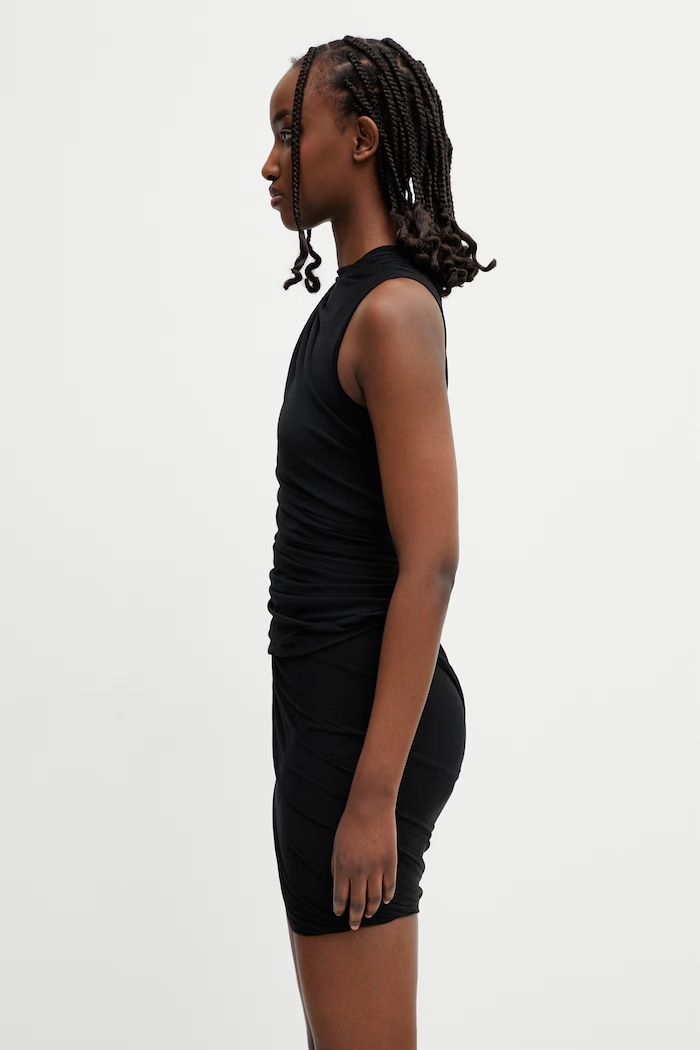 Rick Owens Lilies Luna halenka dámská s viskózou hladká LI01F7109.CVI černá SS26