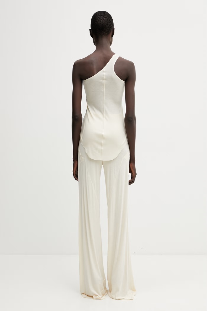 Odzież Rick Owens Lilies top damski z wiskozy LI01F7105.RRV beżowy