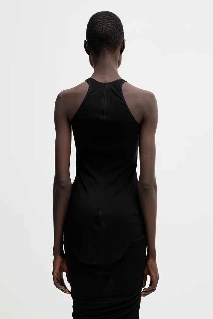 Odzież Rick Owens Lilies Basic top z wiskozy damski LI01F7101.RRV czarny