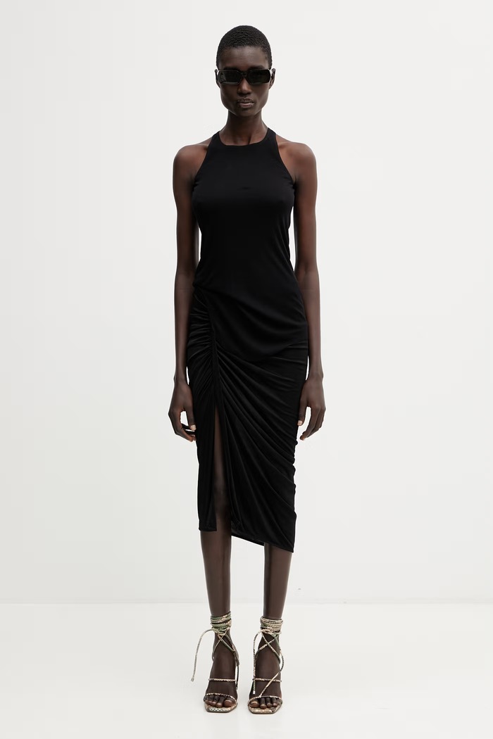 Rick Owens Lilies top pentru femei, cu vâscoză Basic LI01F7101.RRV negru