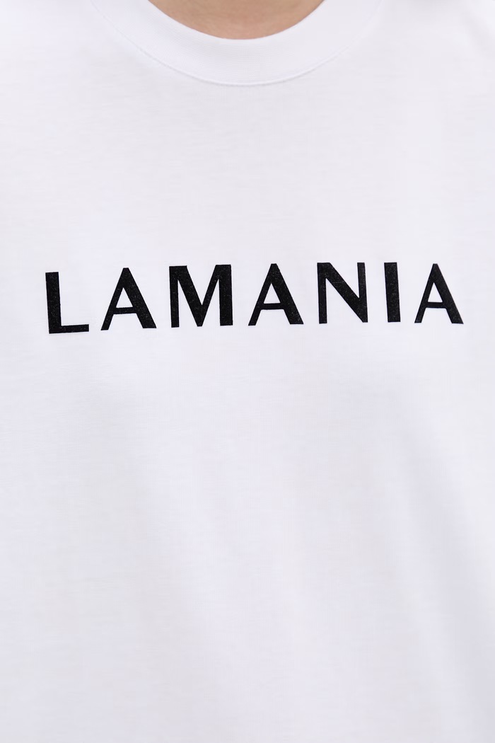 La Mania тениска дамска от памук CHUCK CHUCK бял
