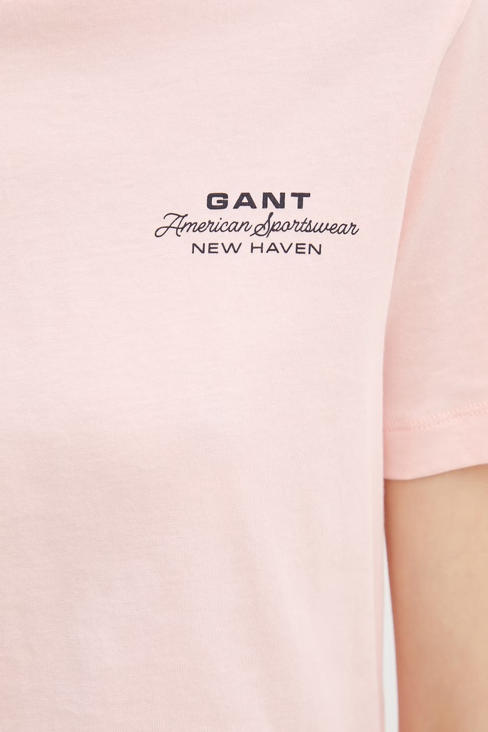 Gant t-shirt damski bawełniany 4201487 różowy