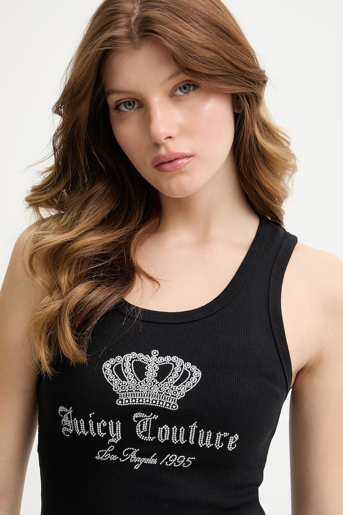 Juicy Couture top pentru femei GOTHIC VEST negru JCBLV126807