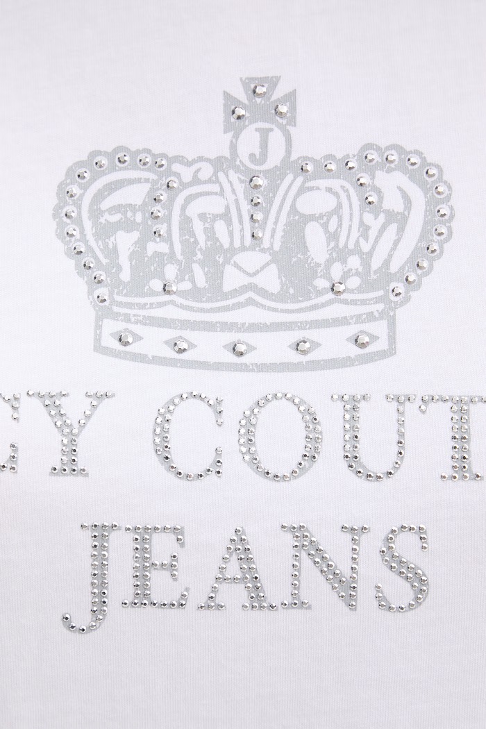 Juicy Couture тениска дамска от памук HERITAGE HILTON JCDBJ126961 бял