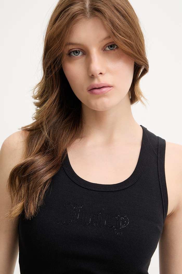 Îmbrăcăminte Juicy Couture top pentru femei RACER VEST JCWLV126308 negru