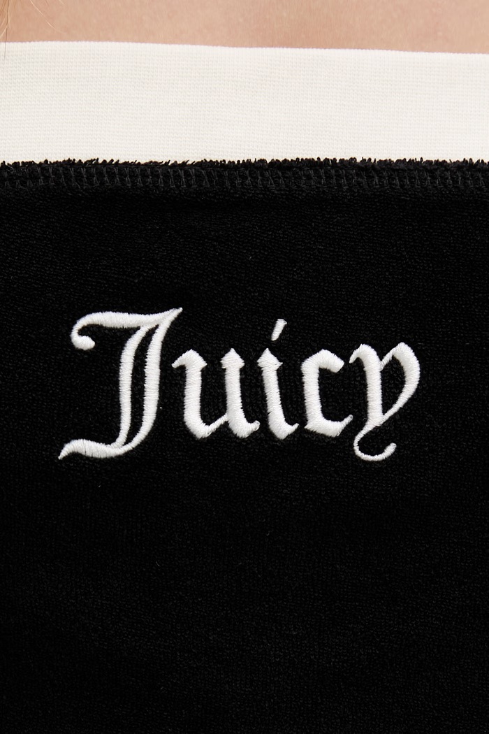 Juicy Couture top pentru femei APPLIQUE BOOBTU JCWSC126314 negru