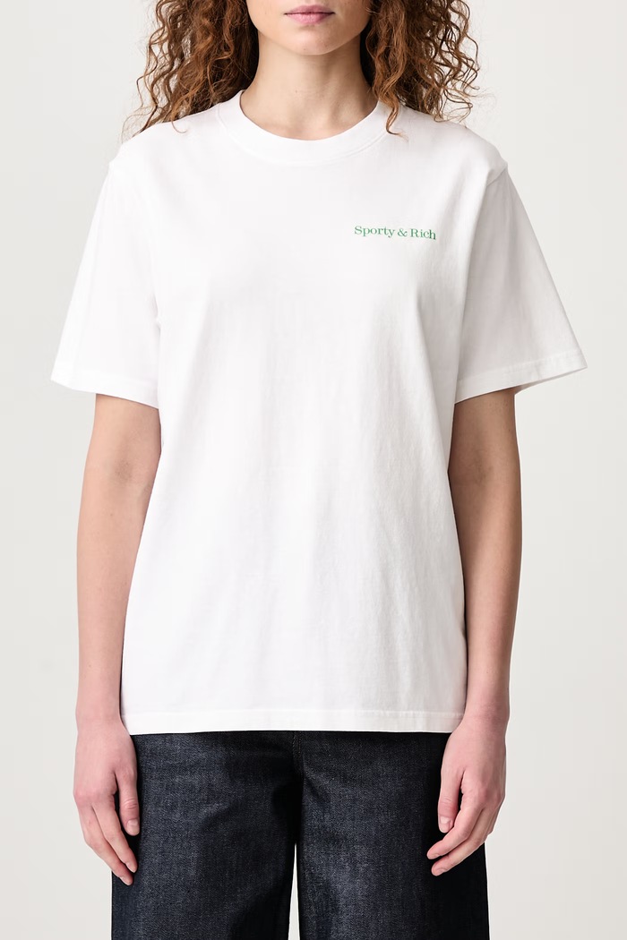 Fitness 94 T-shirt bawełniany damski Sporty & Rich biały TO11973086WH01