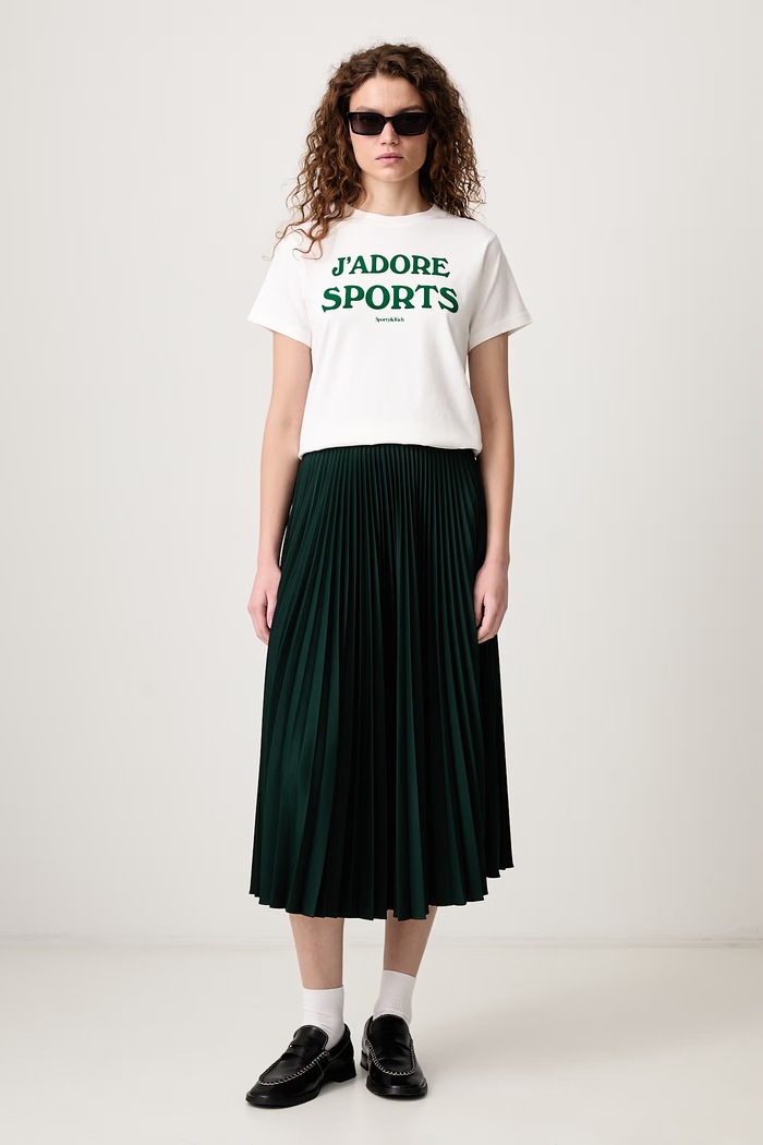 Sporty & Rich Jadore T-shirt bawełniany damski TO12273702WH01 beżowy SS26