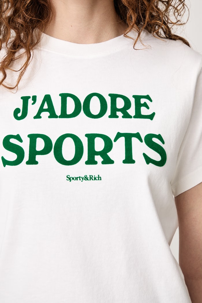 Sporty & Rich Jadore T-shirt bawełniany damski TO12273702WH01