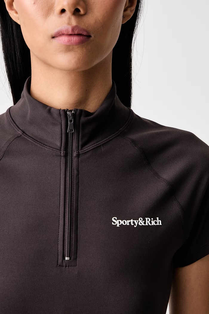 Sporty & Rich Serif T-shirt damski TO103711300BR29