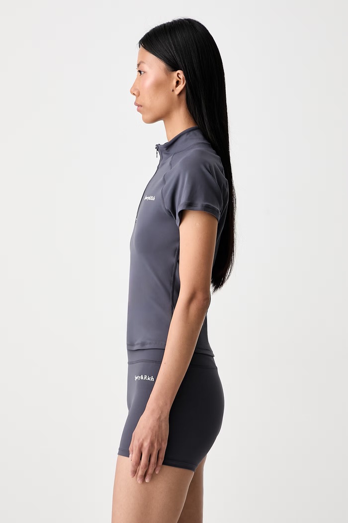 Sporty & Rich Serif T-shirt damski szary TO103711300GY25
