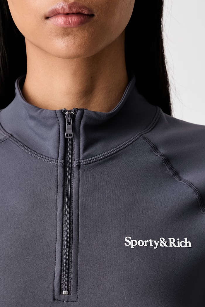 Sporty & Rich Serif T-shirt damski TO103711300GY25