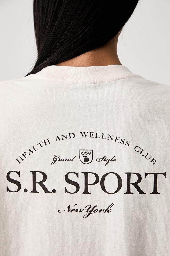 Sporty & Rich Wimbledon T-shirt bawełniany damski TO119711304WH37