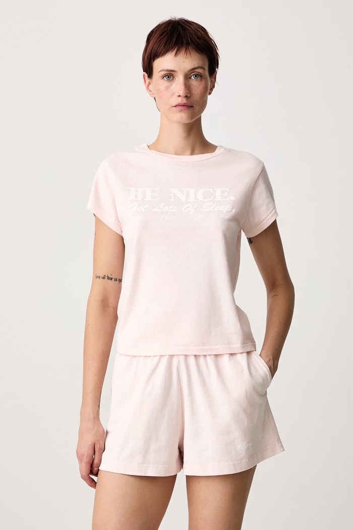 Sporty & Rich Be Nice T-shirt bawełniany damski różowy TO11174003P145