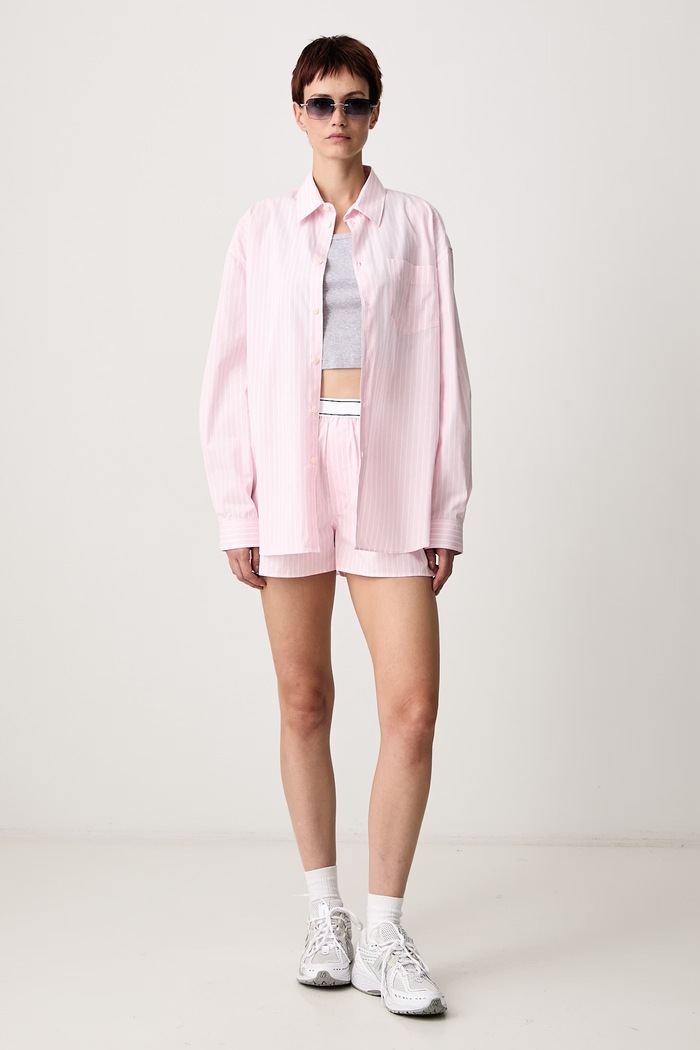 Sporty & Rich Signature Logo top damski z bawełną TO11574326GY03 szary SS26