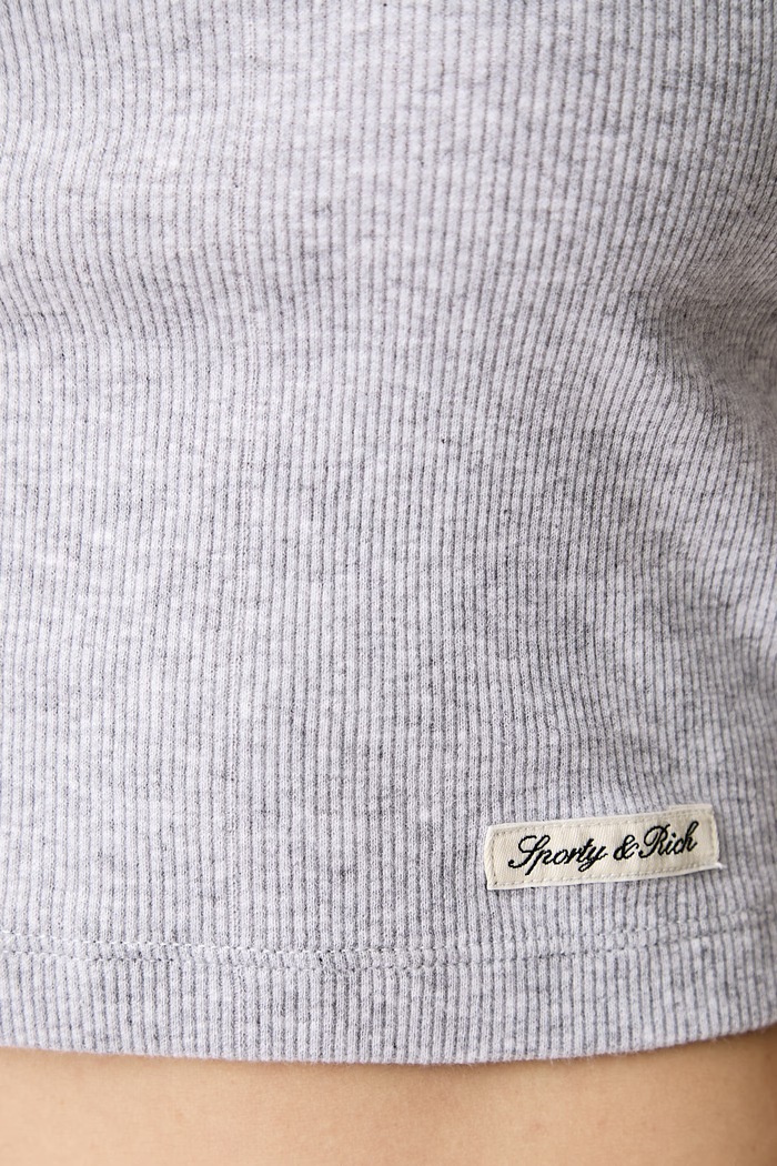 Sporty & Rich Signature Logo top damski z bawełną TO11574326GY03