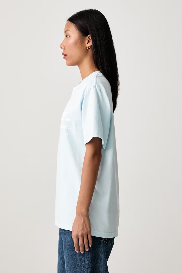 Be Nice T-shirt bawełniany damski Sporty & Rich TO11974003BL146 niebieski
