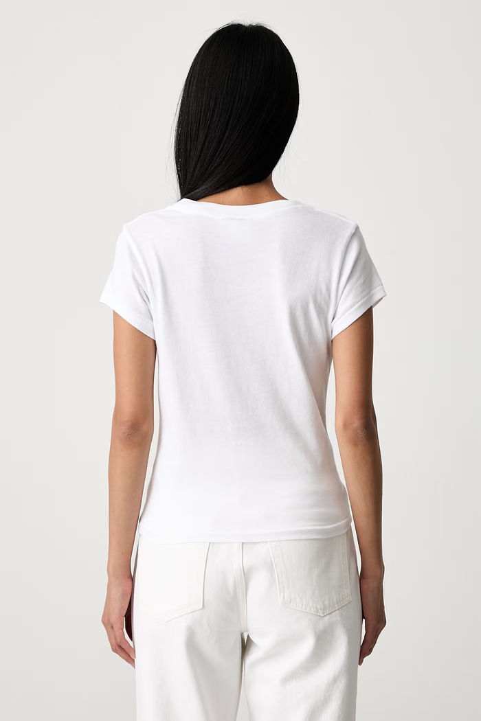 Odzież Sporty & Rich x Juicy Couture T-shirt bawełniany damski TO111716691WH100 biały