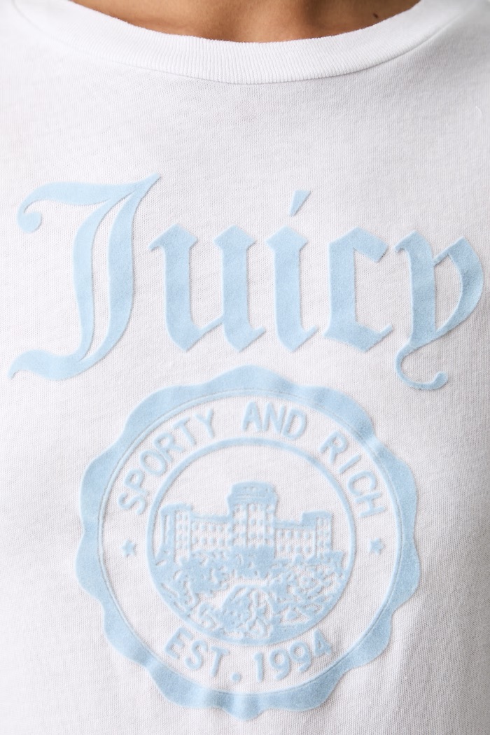 Sporty & Rich x Juicy Couture T-shirt bawełniany damski TO111716691WH100