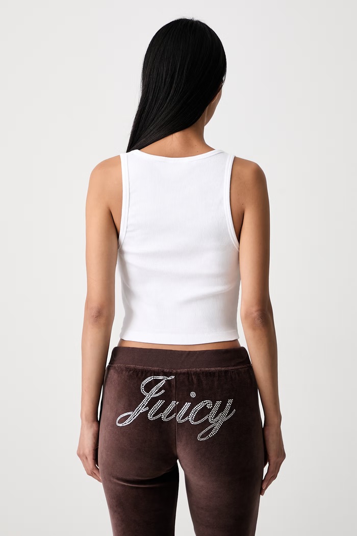 Odzież Sporty & Rich x Juicy Couture top damski z bawełną TO116716689WH01 biały