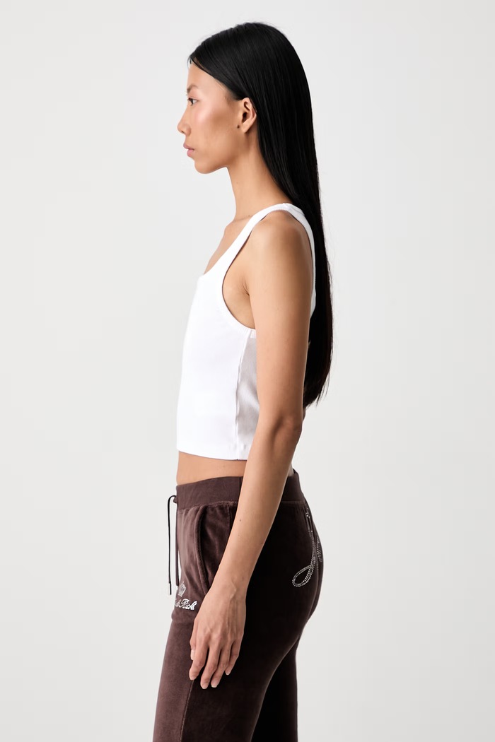 Sporty & Rich x Juicy Couture top damski z bawełną biały TO116716689WH01