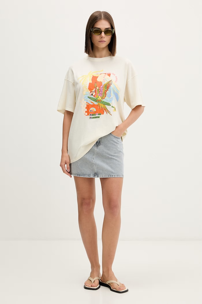 Rip Curl tričko dámské bavlněné FARM RIO 0NFWTE béžová SS26