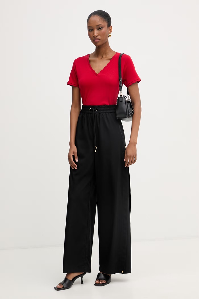 Morgan top maglione da donna in cotone DIEGO1 rosso SS26
