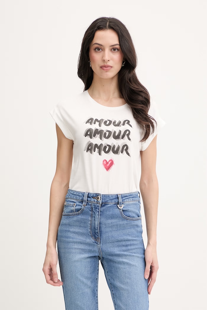 Morgan tricou pentru femei alb DOUR