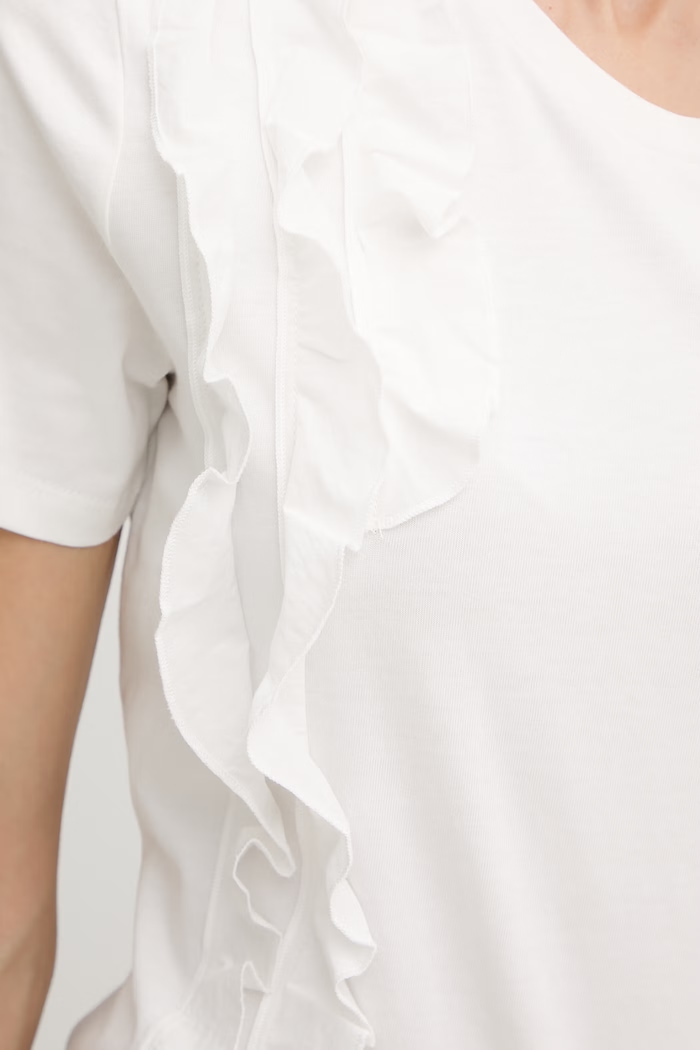 Morgan tricou basic pentru femei, din bumbac DUPAIN bej