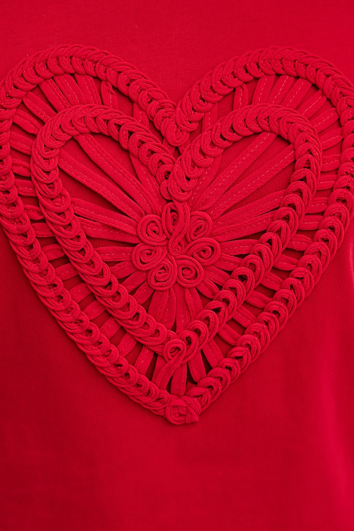 Morgan tricou pentru femei, din bumbac DUROUJ rosu