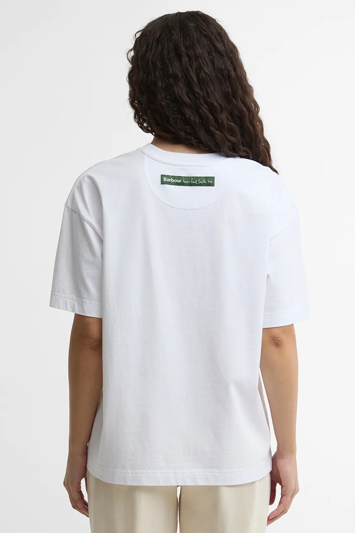 Îmbrăcăminte Barbour x Paul Smith Tenby tricou de bumbac pentru femei LTS0727WH11 alb