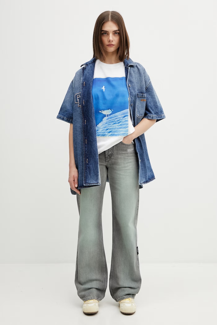 Barbour x Paul Smith Tenby tricou de bumbac pentru femei LTS0727WH11