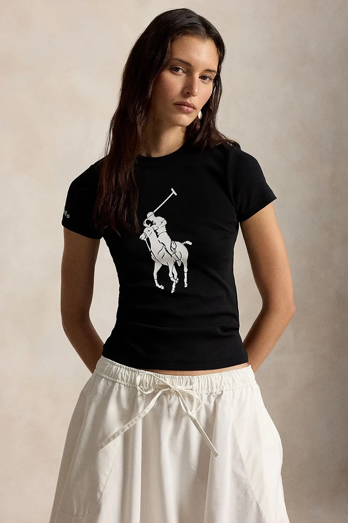 Polo Ralph Lauren тениска дамска памучна черен 211A96259