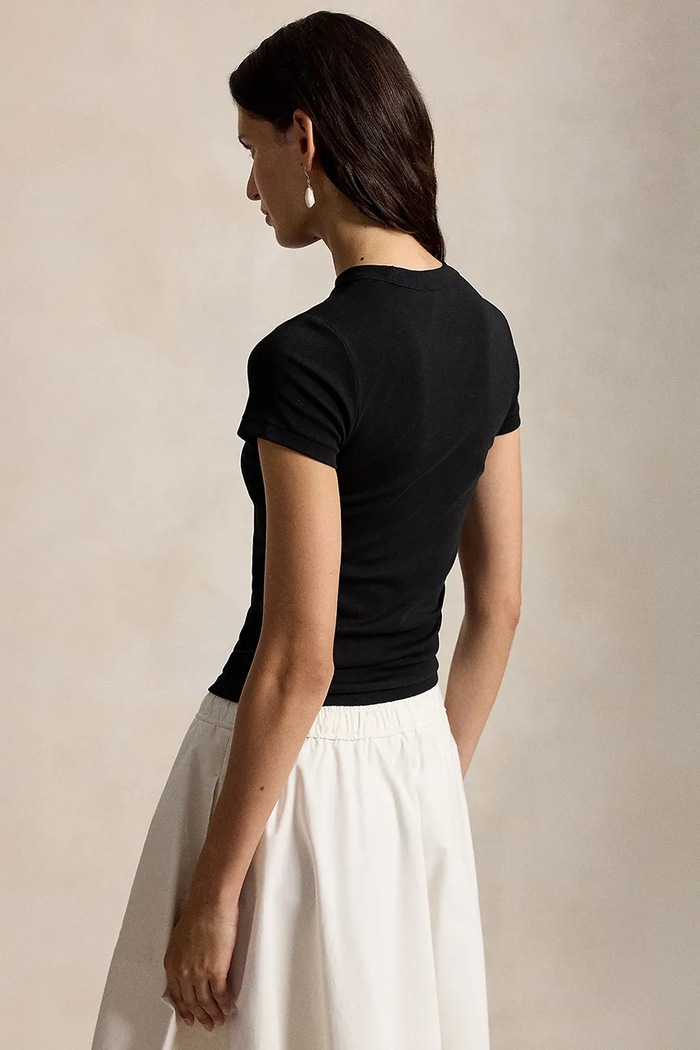 Polo Ralph Lauren тениска дамска памучна 211A96259 черен SS26