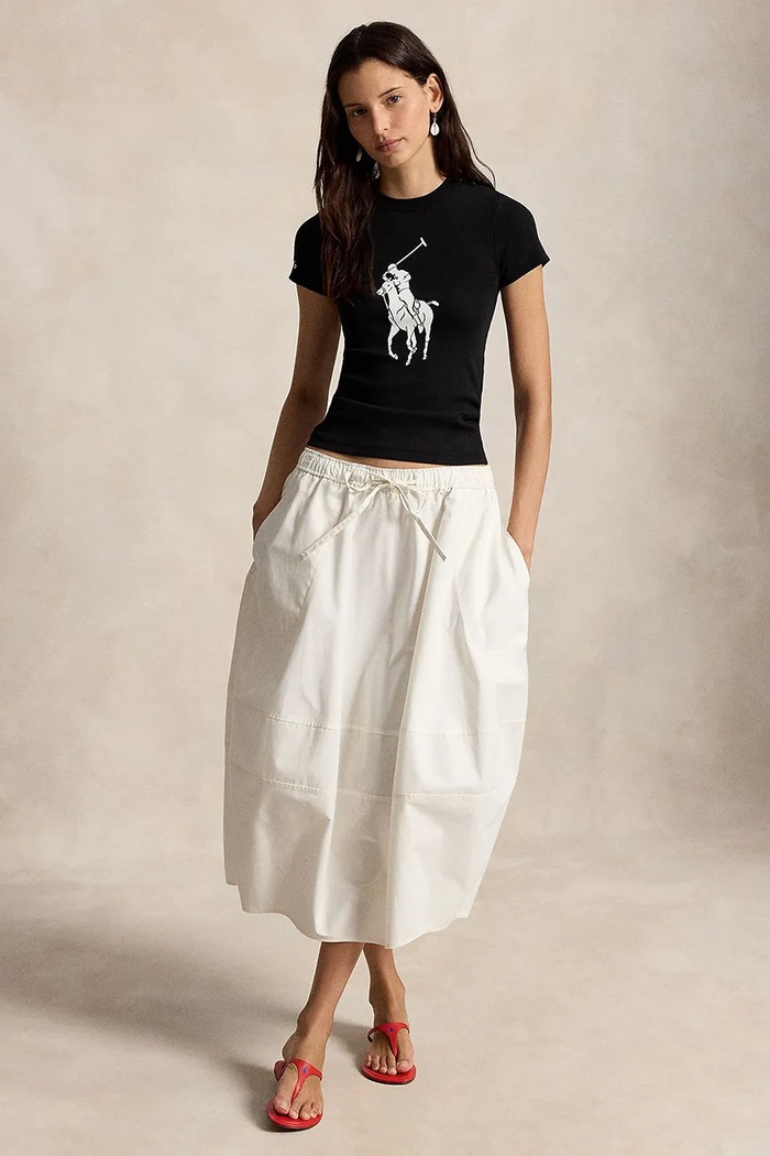 Дрехи Polo Ralph Lauren тениска дамска памучна 211A96259 черен