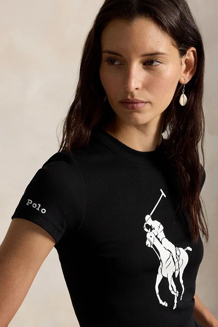 Polo Ralph Lauren тениска дамска памучна черен 211A96259