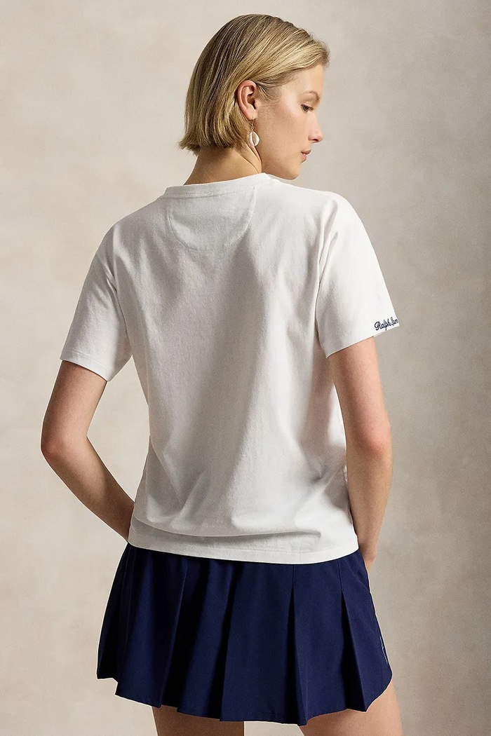 Polo Ralph Lauren T-shirt damski bawełniany 211B16023 biały SS26