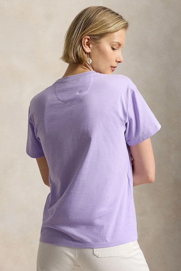 Polo Ralph Lauren T-shirt damski bawełniany 211B16023 fioletowy SS26