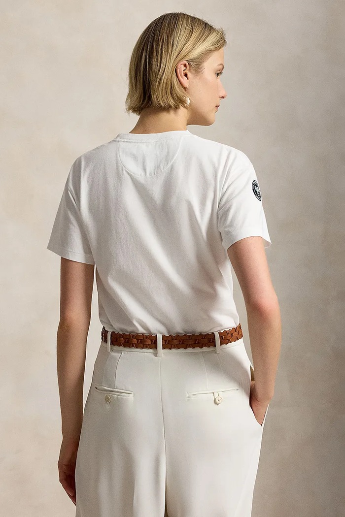 Polo Ralph Lauren T-shirt damski bawełniany 211B16032 biały SS26