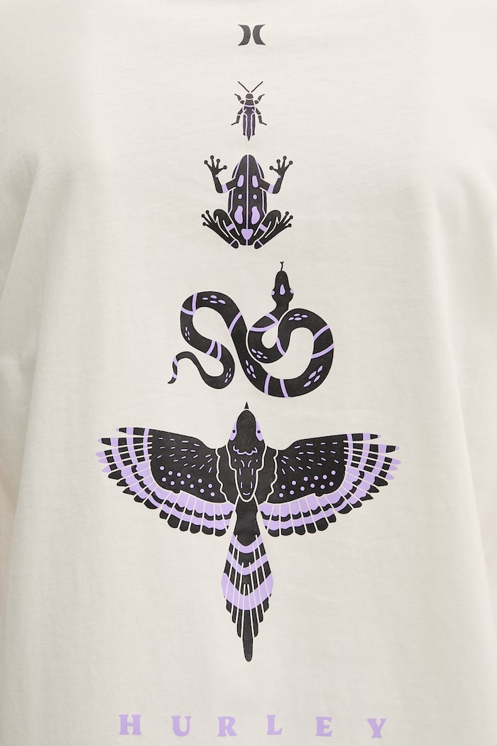 Hurley tricou pentru femei, din bumbac WTSEU00032 bej