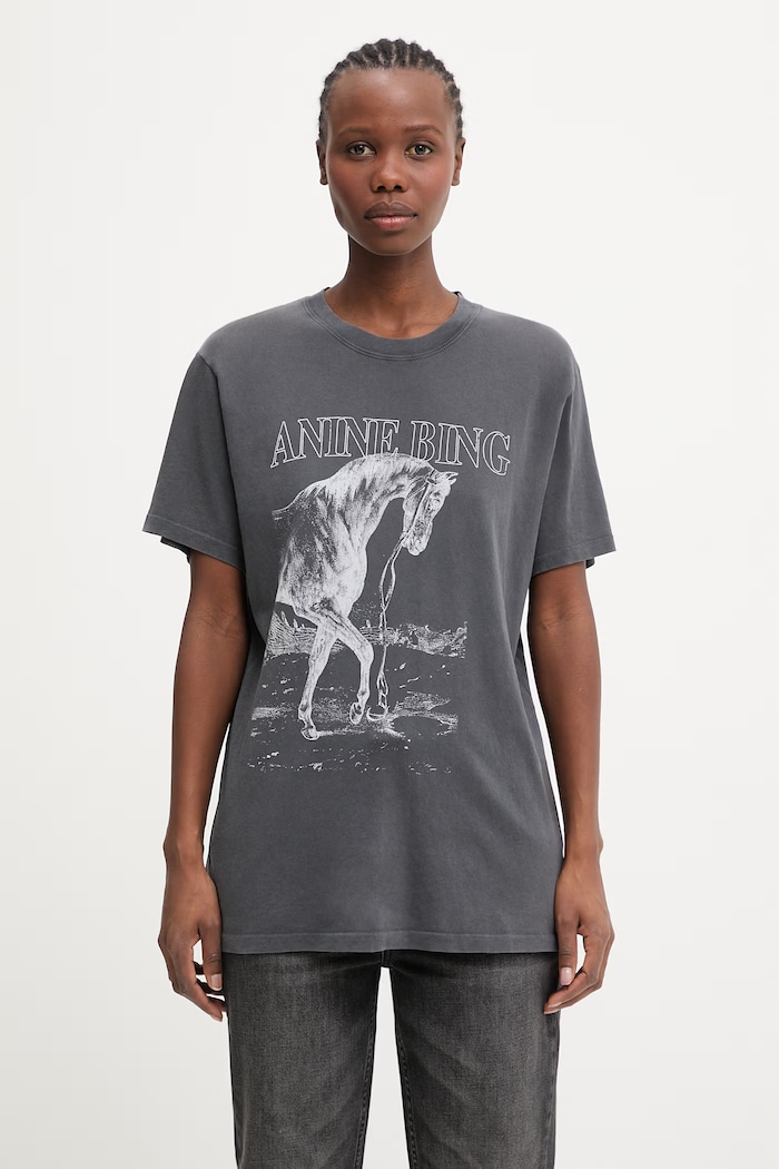 Anine Bing Lili Women's cotton t-shirt gray A.08.11713