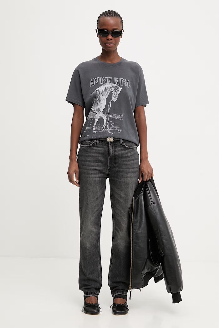Anine Bing Lili Women's cotton t-shirt A.08.11713 gray