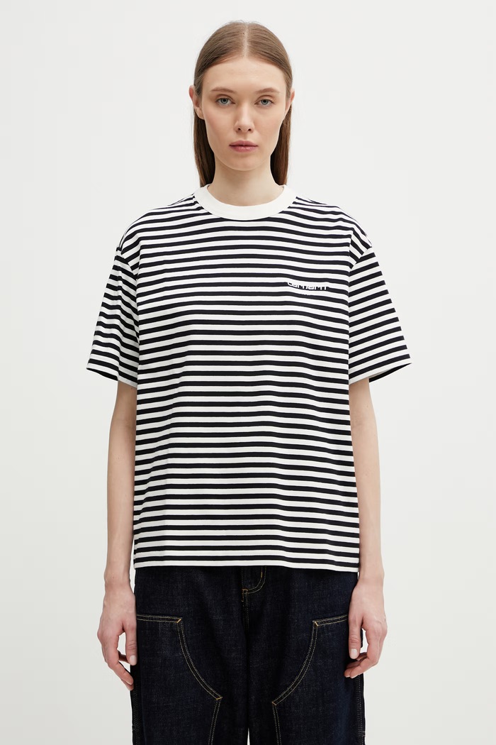 Carhartt WIP W' S/S Ezra T-Shirt tričko bavlnené dámske čierna I036343.3KRXX